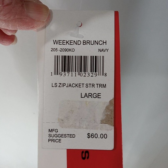 cathy daniels Jacket Women's Size Large Red Whit Blue Striped * - Picture 5 of 14